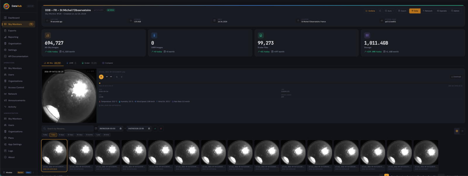 DataHub interface