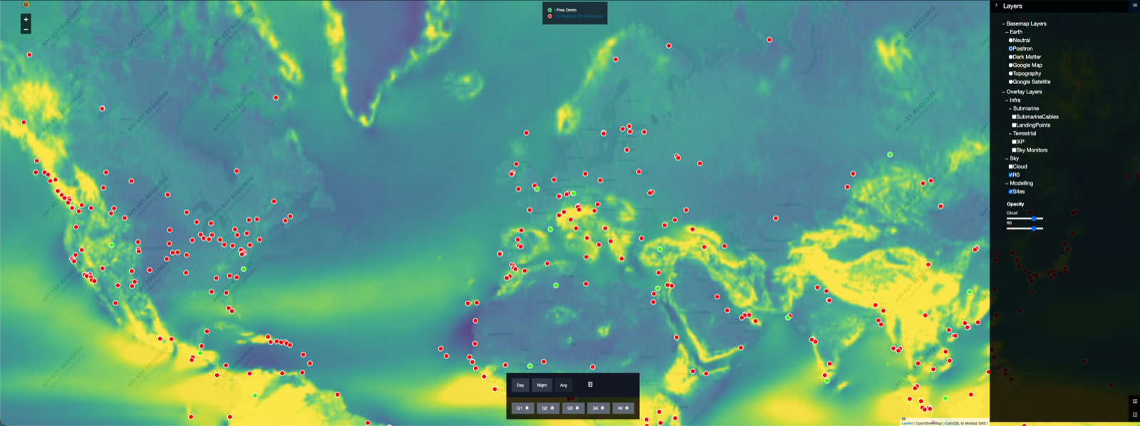 LaserCom Pathfinder map